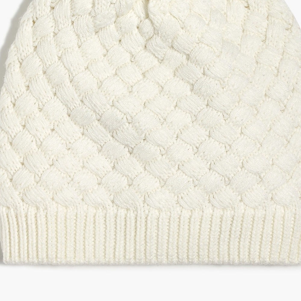 NWT J. Crew Knit Hat With Faux-fur Pom-Pom - Picture 3 of 3